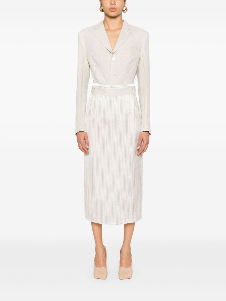 X Zegna Striped Pencil Skirt