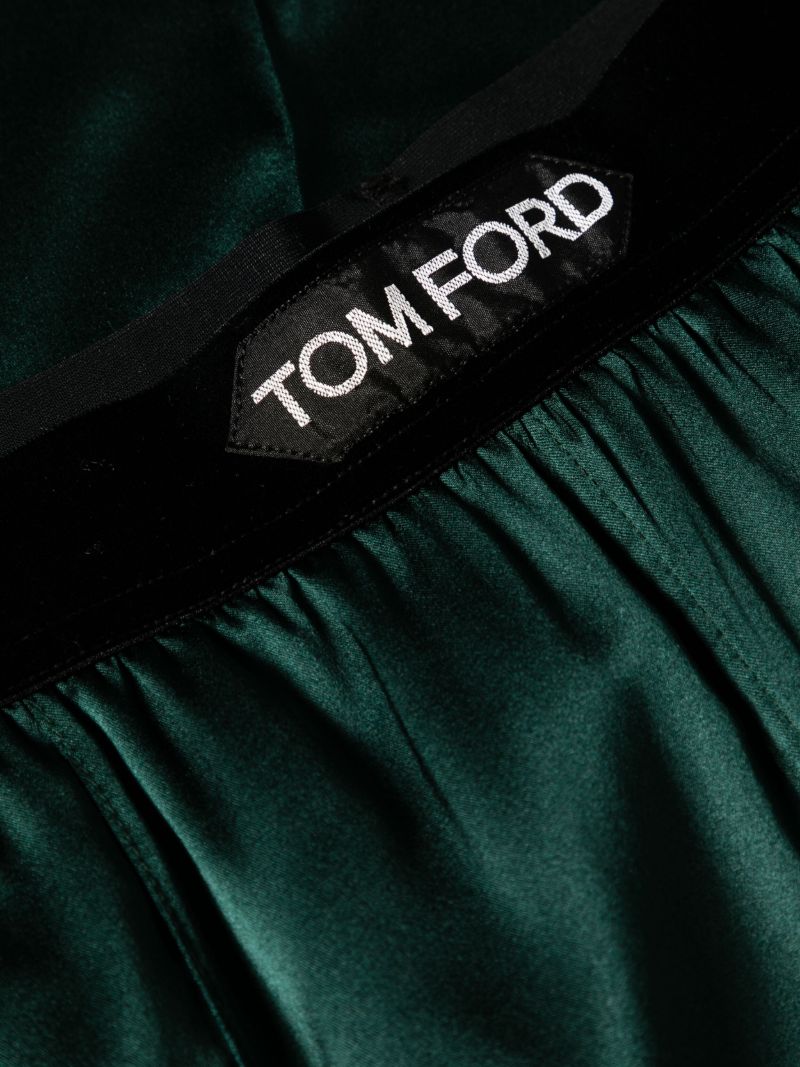 Green Logo Waistband Pajama Trousers