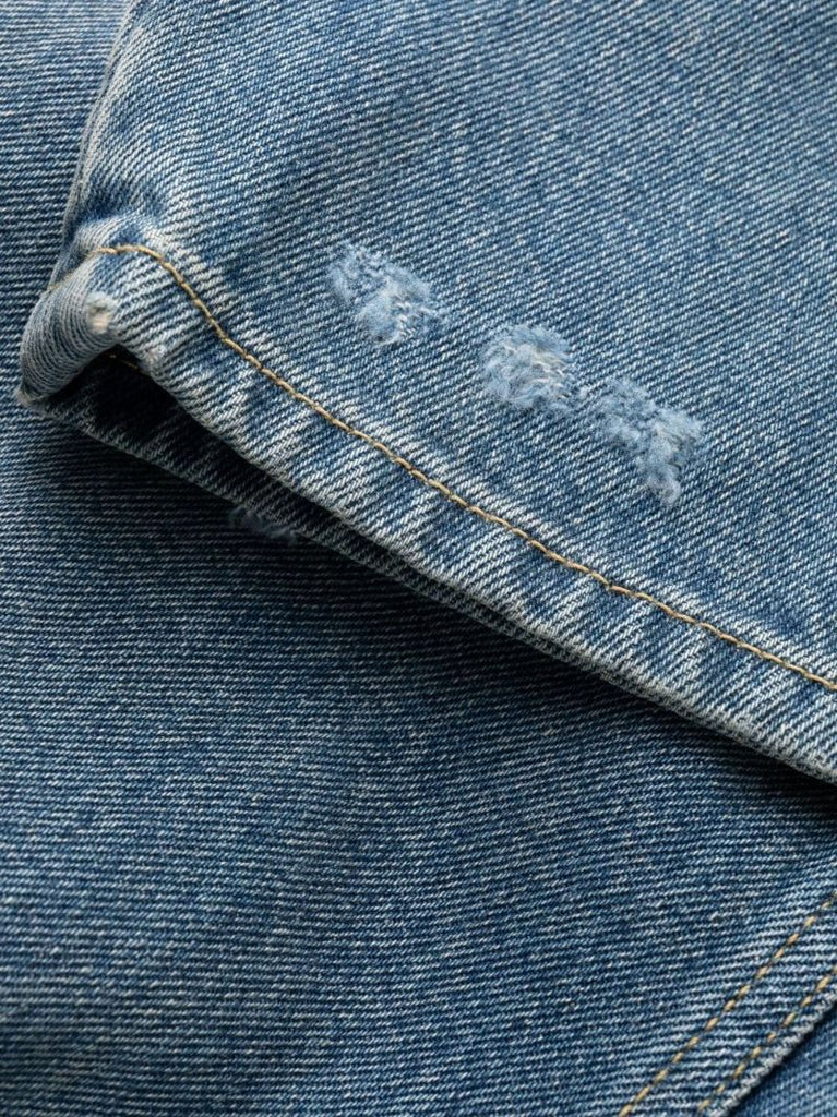 Blue High-waisted Boyfriend Jeans