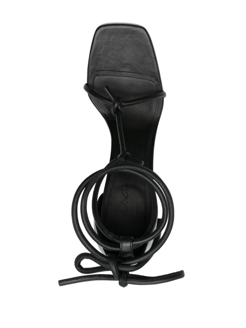 Black Cantilever 110 Leather Sandals