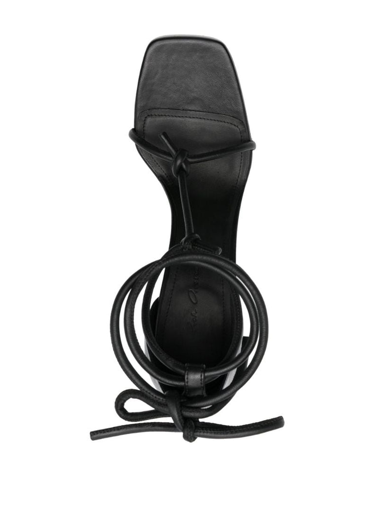 Black Cantilever 110 Leather Sandals