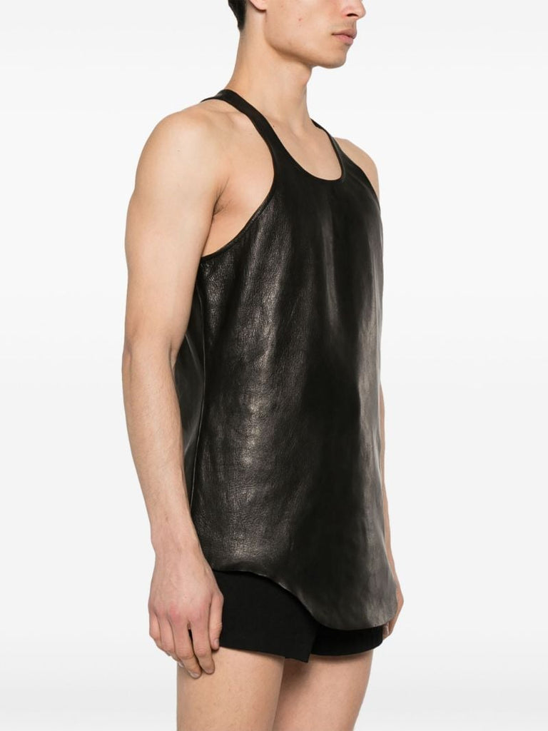 Black Leather Tank Top