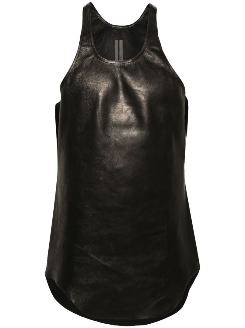 Black Leather Tank Top