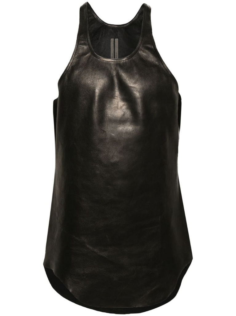Black Leather Tank Top