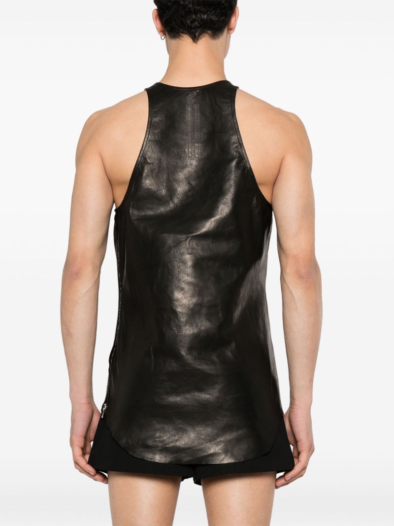 Black Leather Tank Top