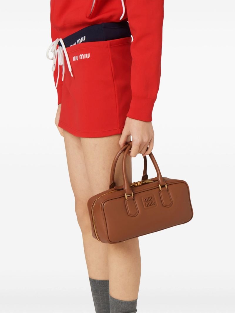 Logo-embroidered Mini Skirt