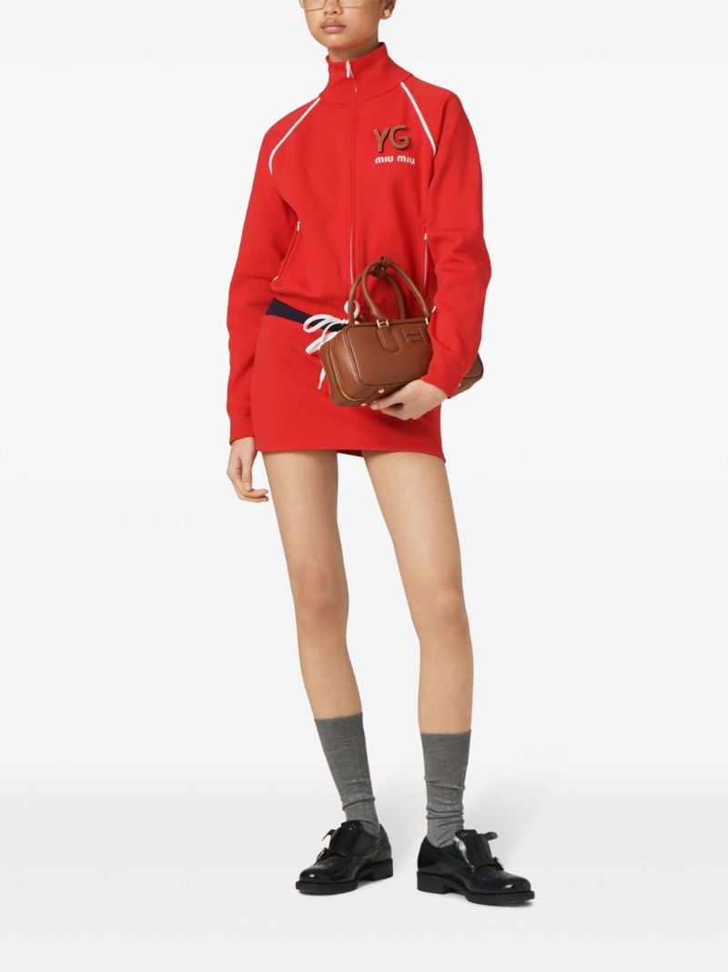 Logo-embroidered Mini Skirt