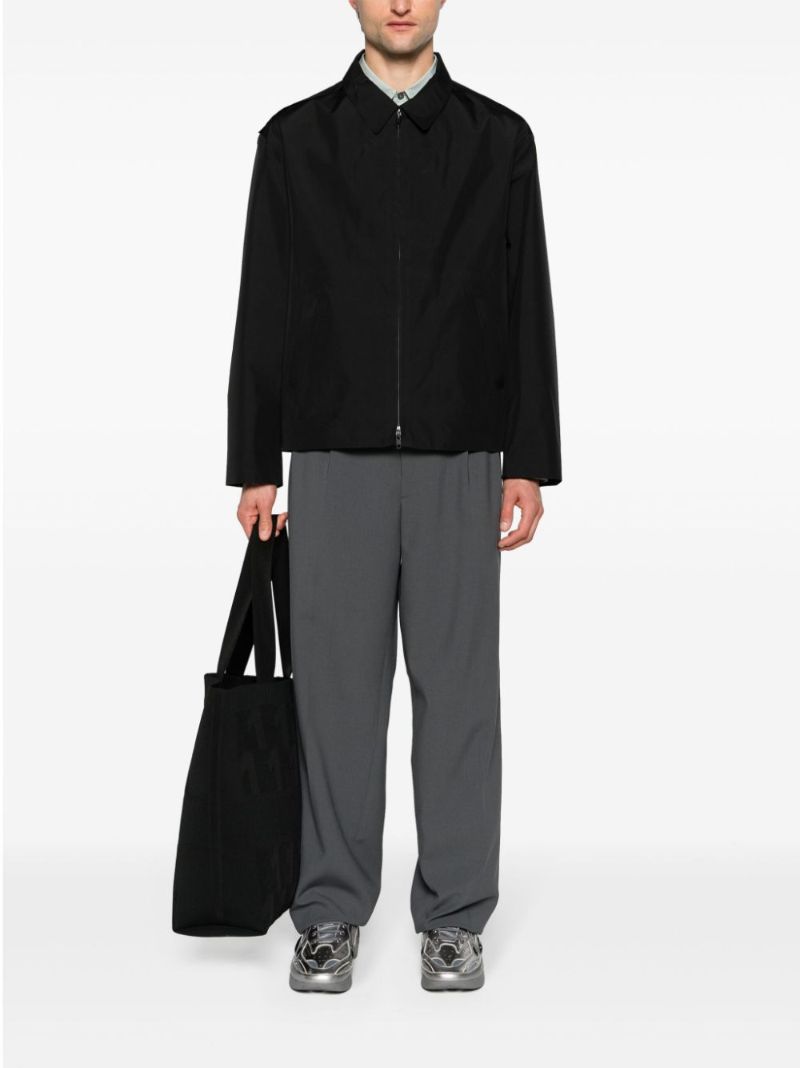 Black Recycled Polyester Shirt Jacket