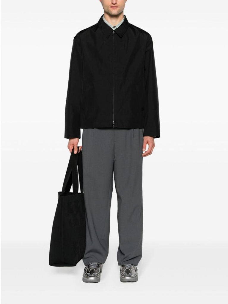 Black Recycled Polyester Shirt Jacket