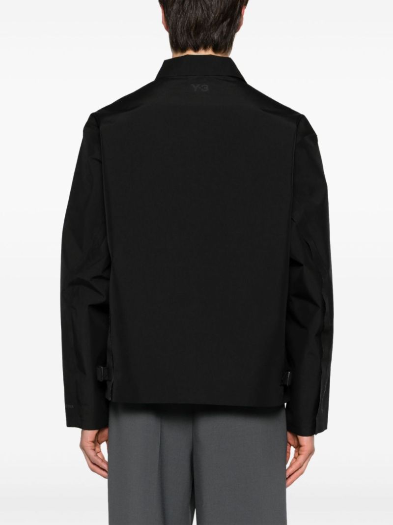 Black Recycled Polyester Shirt Jacket