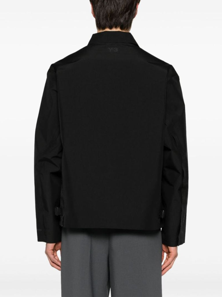 Black Recycled Polyester Shirt Jacket