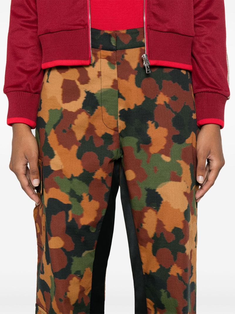 Camouflage Floral Straight-legged Trousers