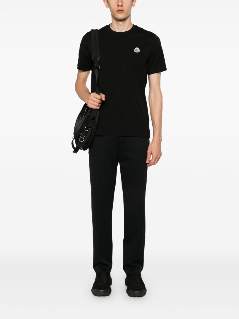 Black Drawstring Straight Trousers
