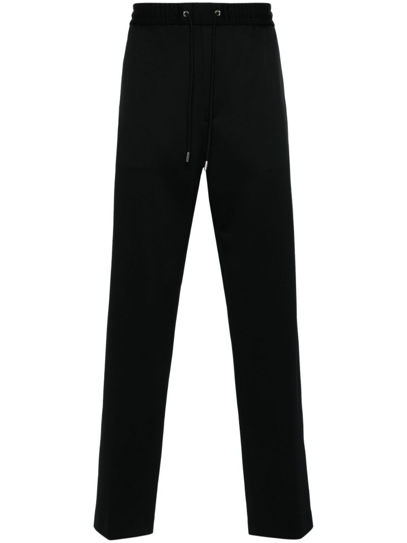 Black Drawstring Straight Trousers