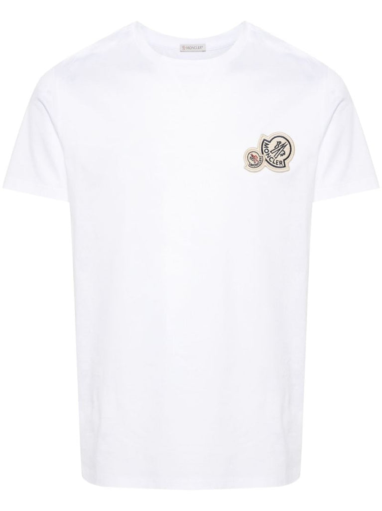 White Logo-applique Cotton T-shirt