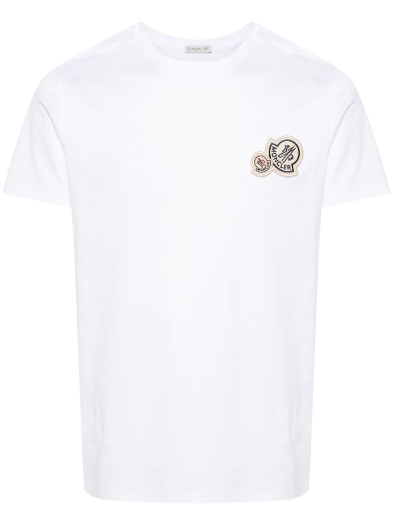 White Logo-applique Cotton T-shirt