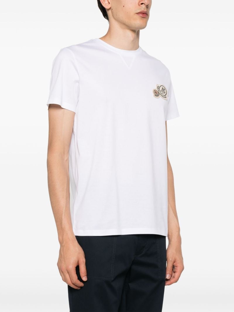 White Logo-applique Cotton T-shirt