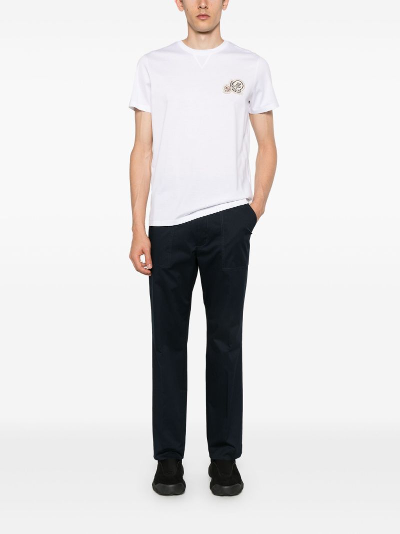 White Logo-applique Cotton T-shirt
