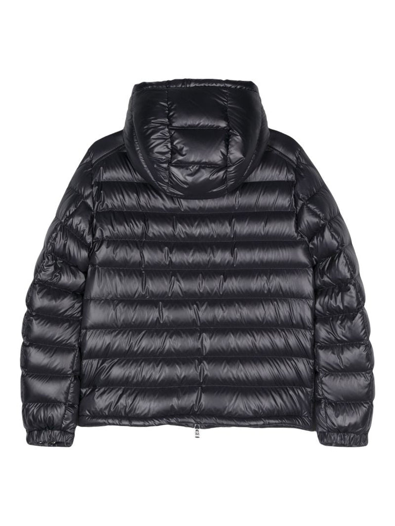 Blue Hooded Quilted Jacket