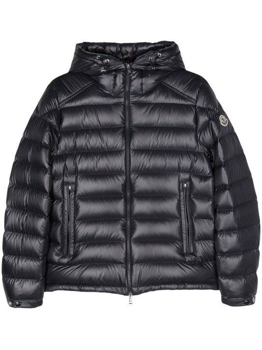 Blue Hooded Quilted Jacket