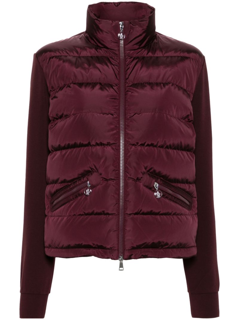 Purple Quilted Panelled Jacket