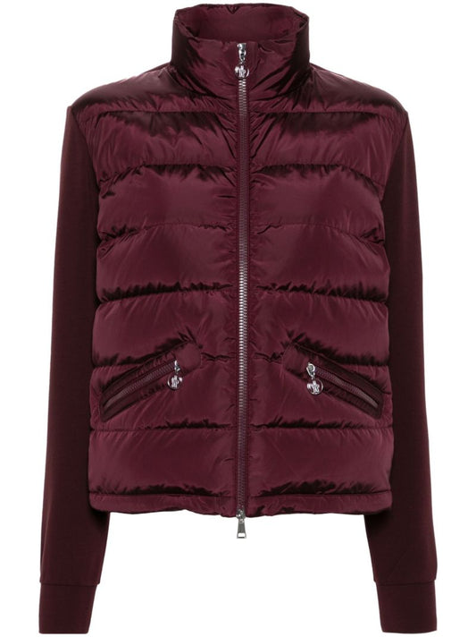 Purple Quilted Panelled Jacket