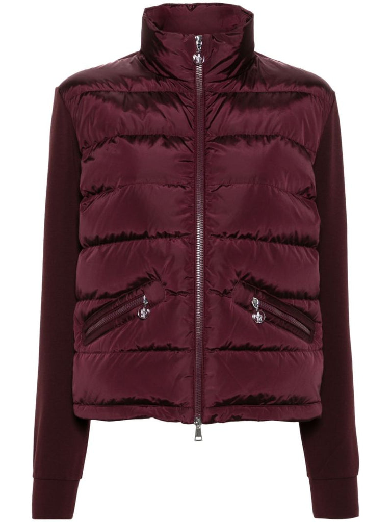 Purple Quilted Panelled Jacket