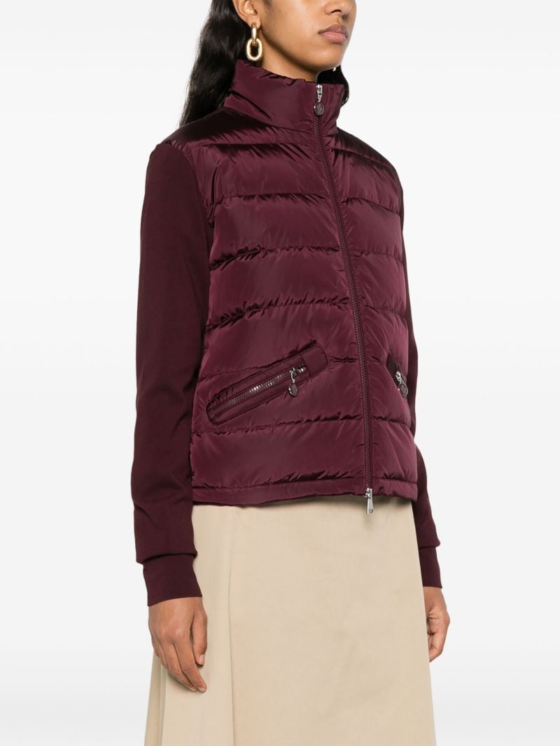 Purple Quilted Panelled Jacket