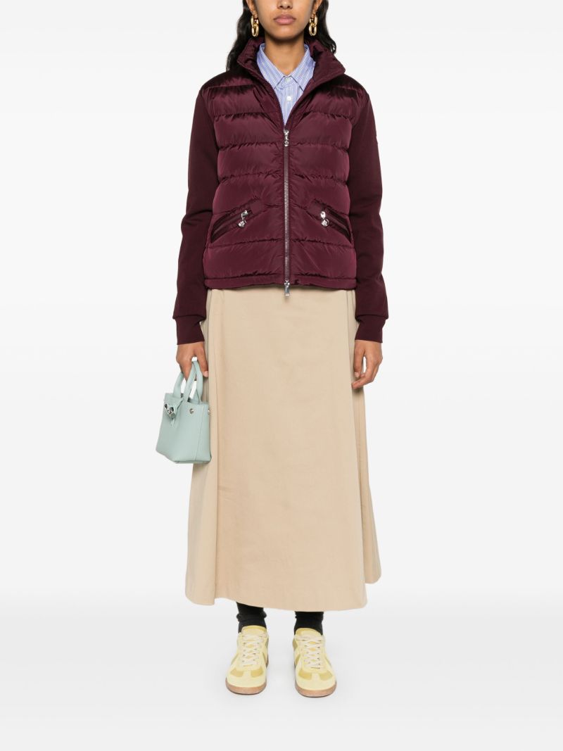 Purple Quilted Panelled Jacket