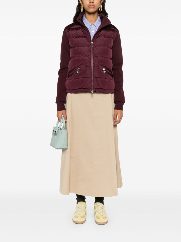 Purple Quilted Panelled Jacket