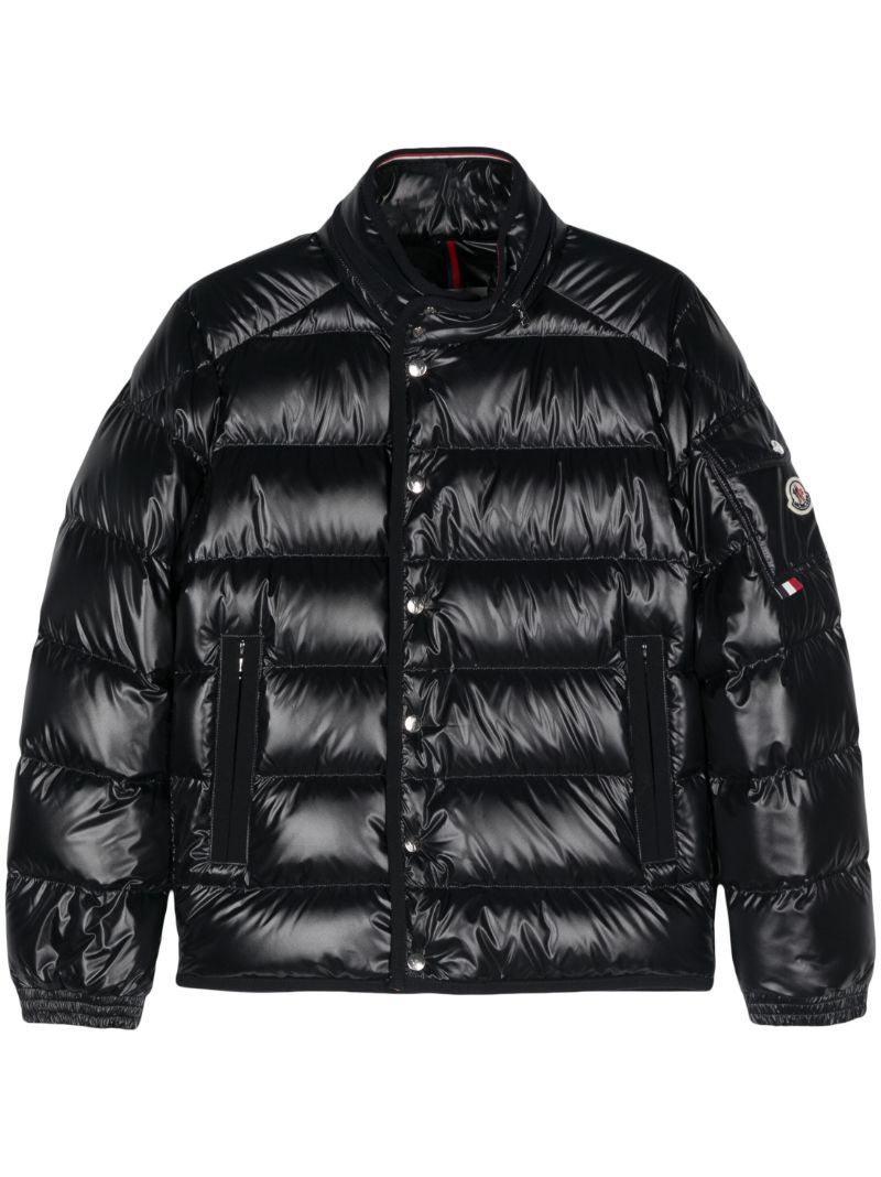 Blue High-neck Quilted Jacket