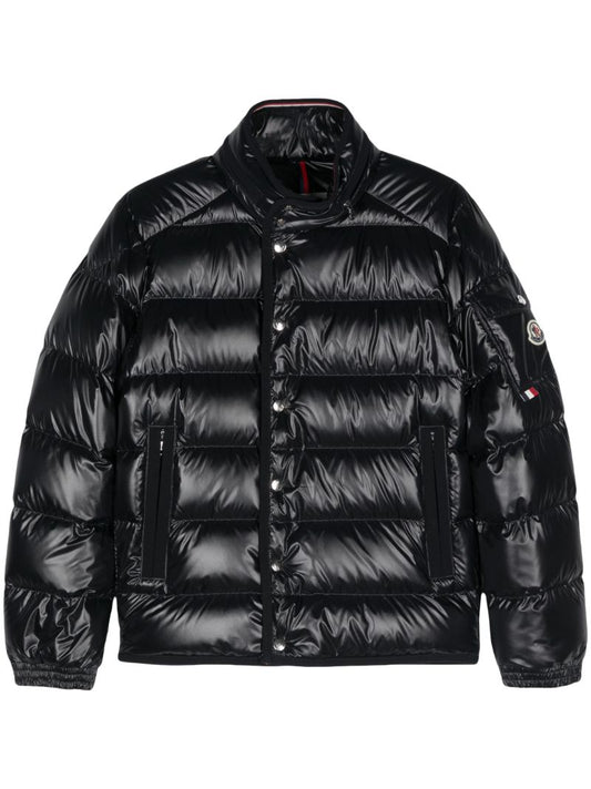 Blue High-neck Quilted Jacket
