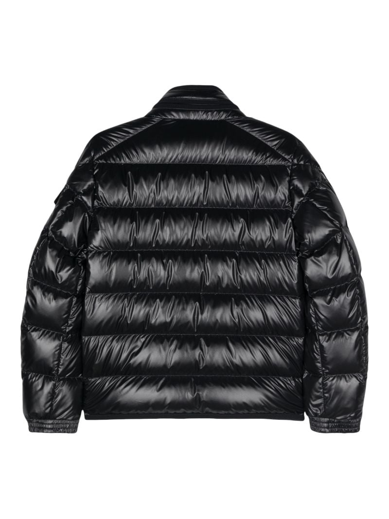 Blue High-neck Quilted Jacket