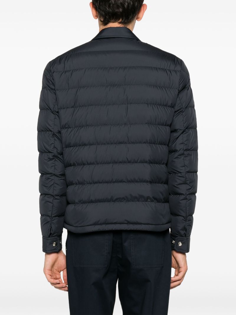 Blue Logo-appliquÃ_x0083_Â© Quilted Jacket