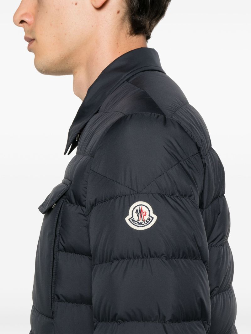 Blue Logo-appliquÃ_x0083_Â© Quilted Jacket