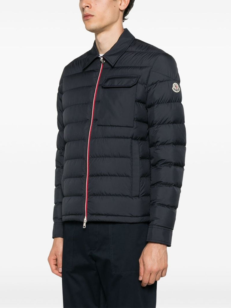 Blue Logo-appliquÃ_x0083_Â© Quilted Jacket
