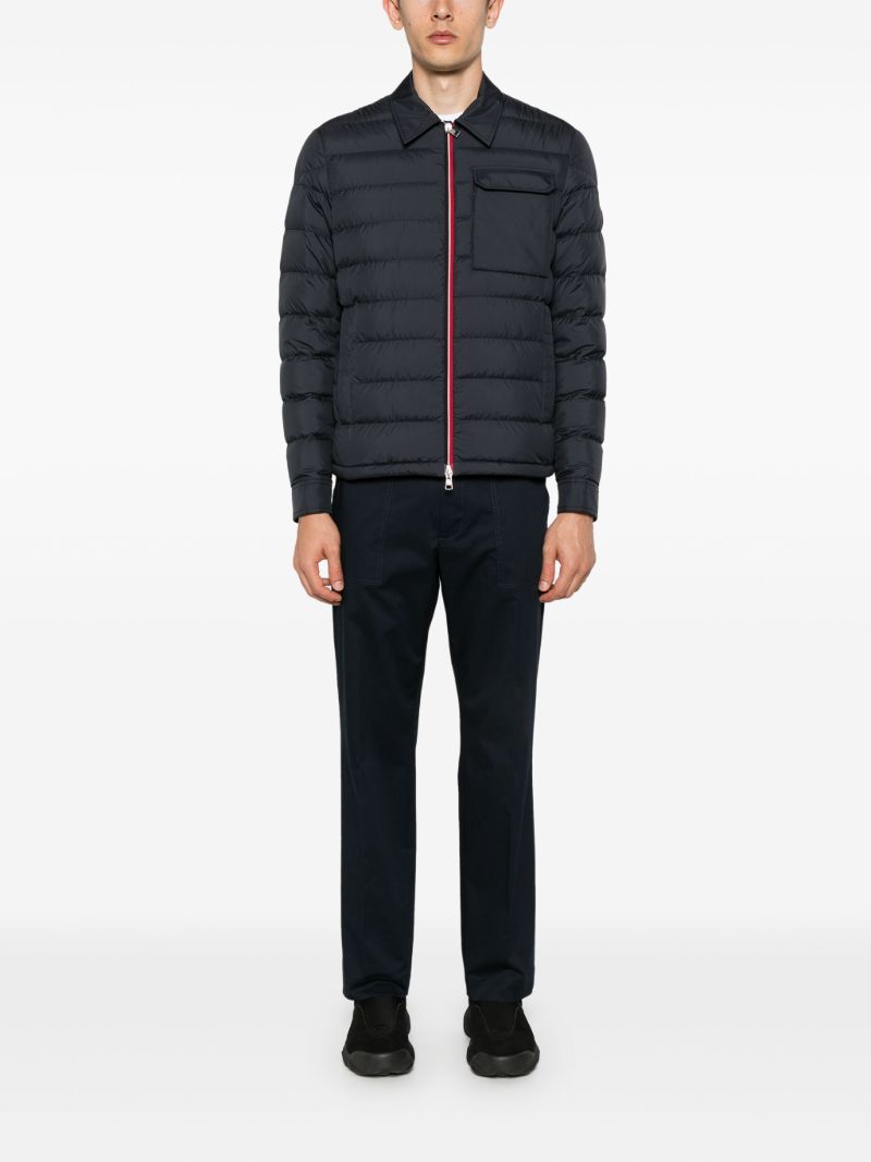 Blue Logo-appliquÃ_x0083_Â© Quilted Jacket