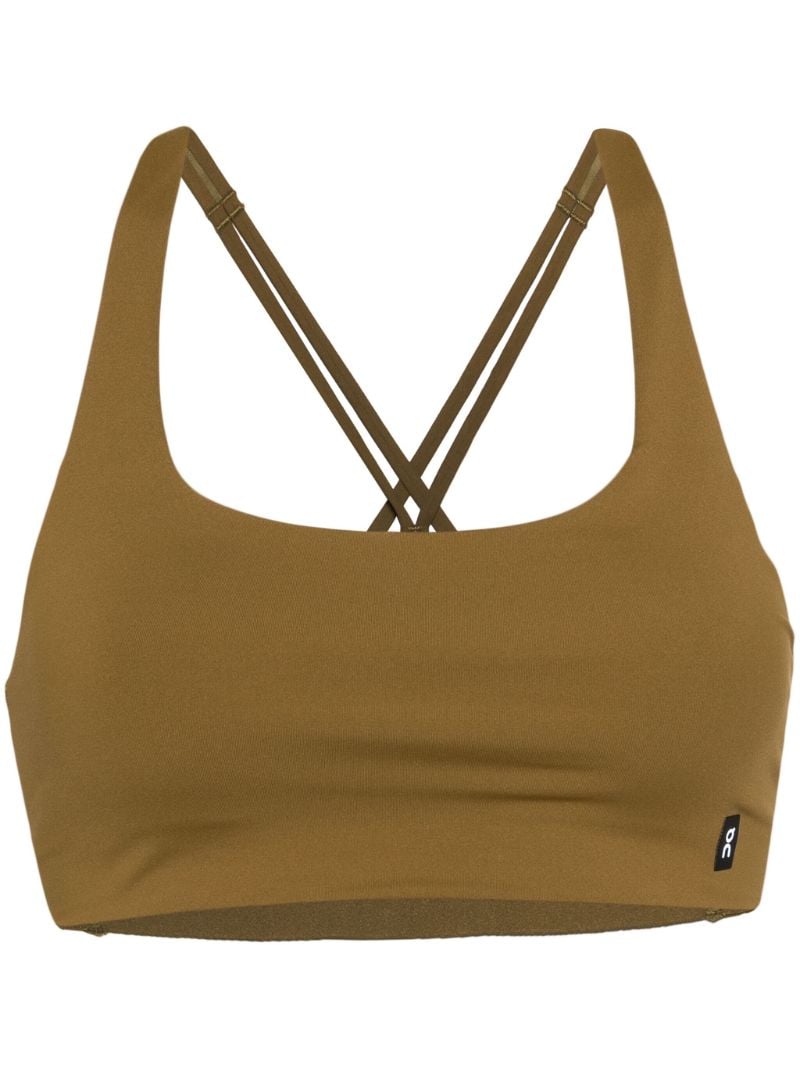 Brown Movement Criss-cross Sports Bra