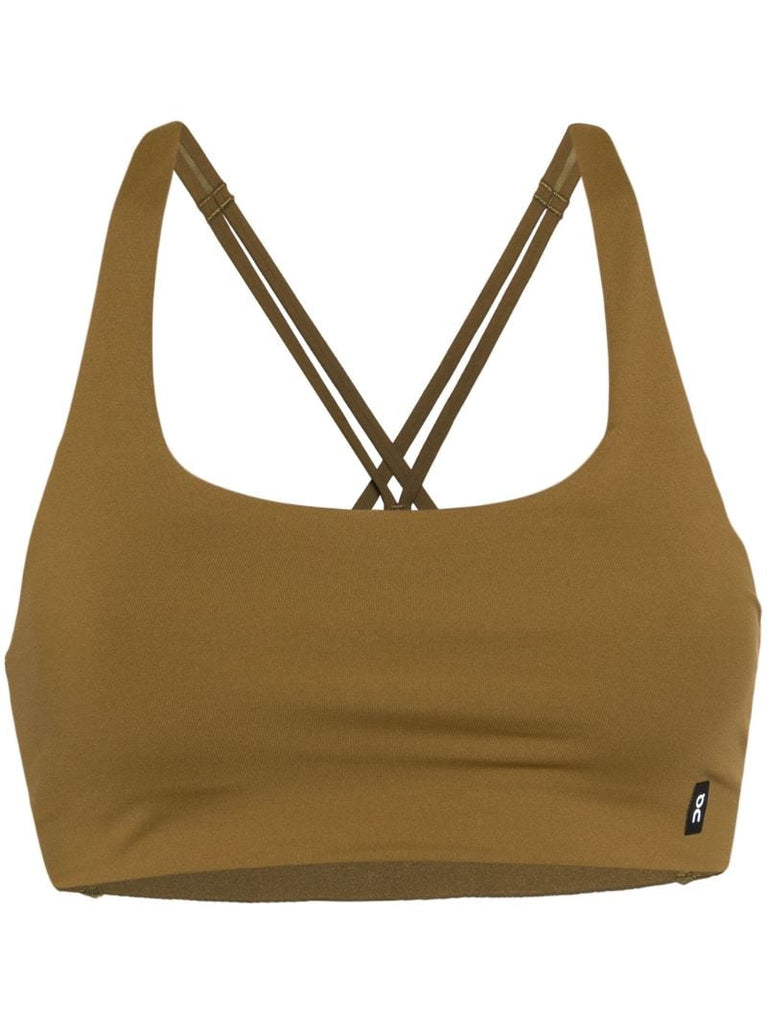 Brown Movement Criss-cross Sports Bra