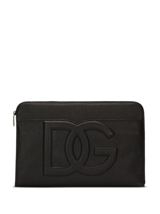 Large Dg Embossed Clutch Bag