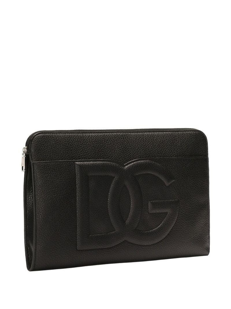Large Dg Embossed Clutch Bag