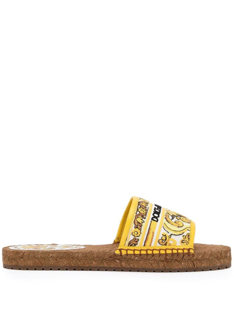 Majolica Espadrille Slides