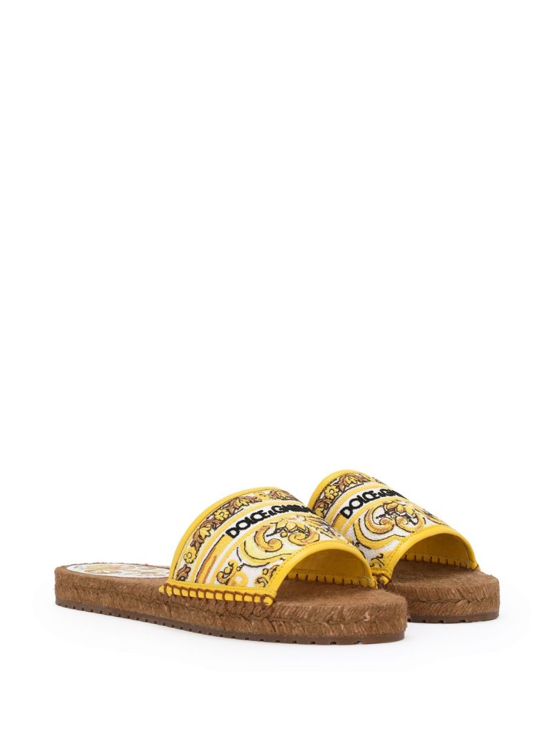 Majolica Espadrille Slides