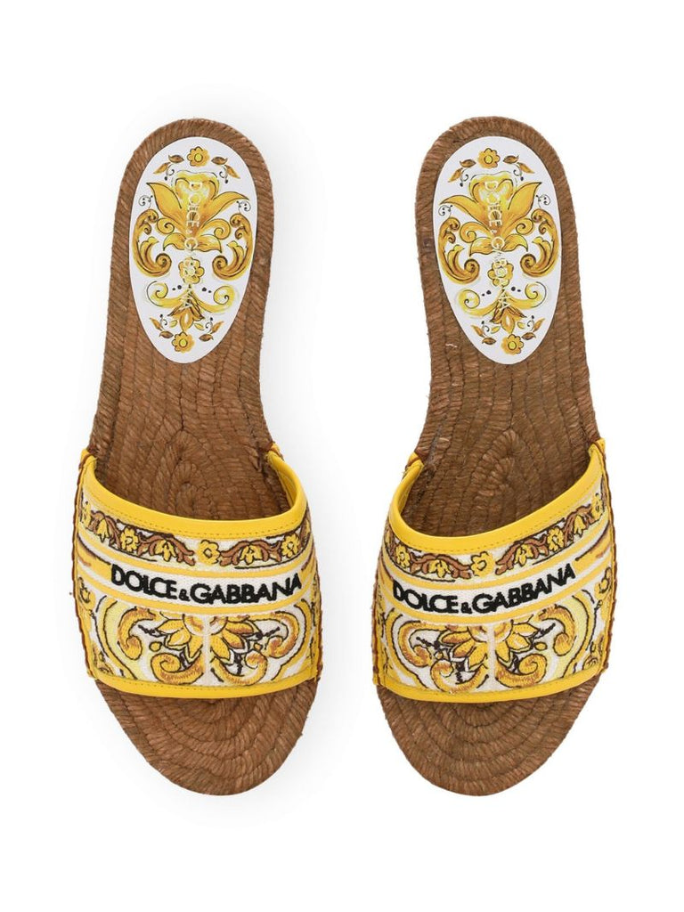 Majolica Espadrille Slides