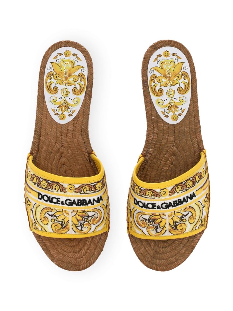 Majolica Espadrille Slides