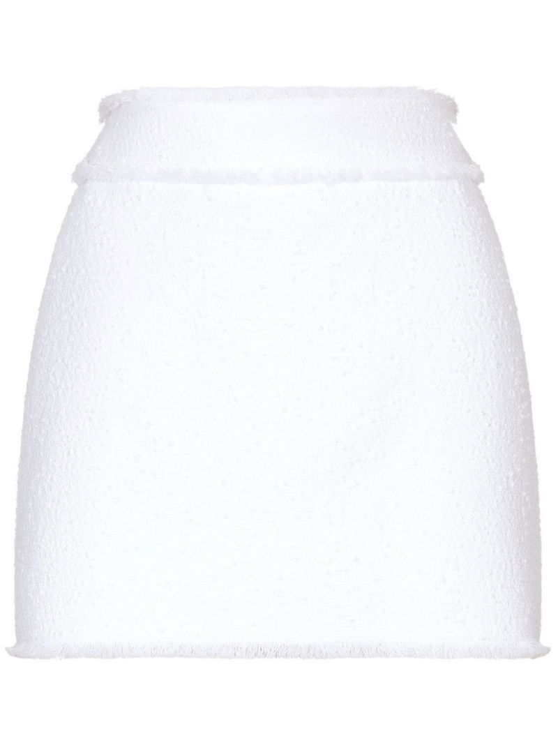 White Tweed Mini Skirt