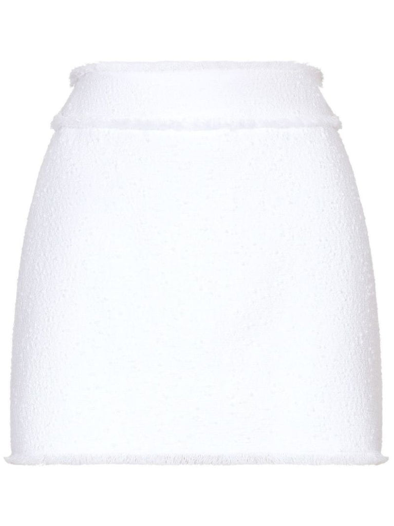 White Tweed Mini Skirt