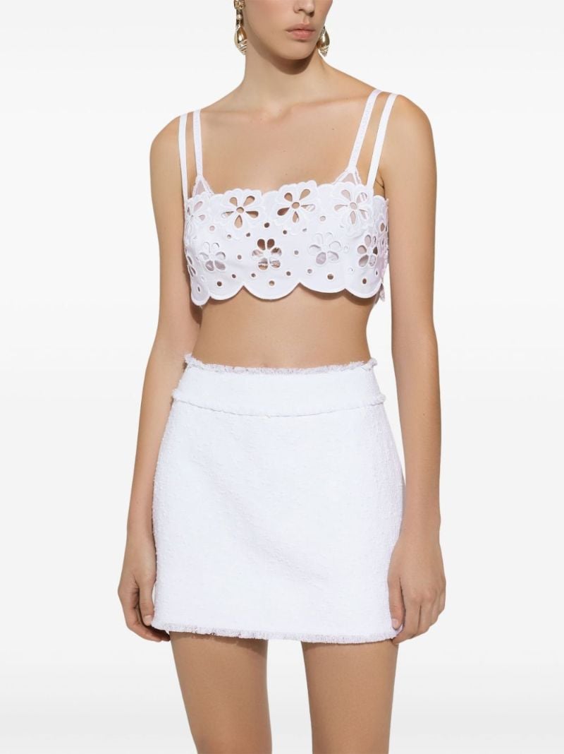 White Tweed Mini Skirt