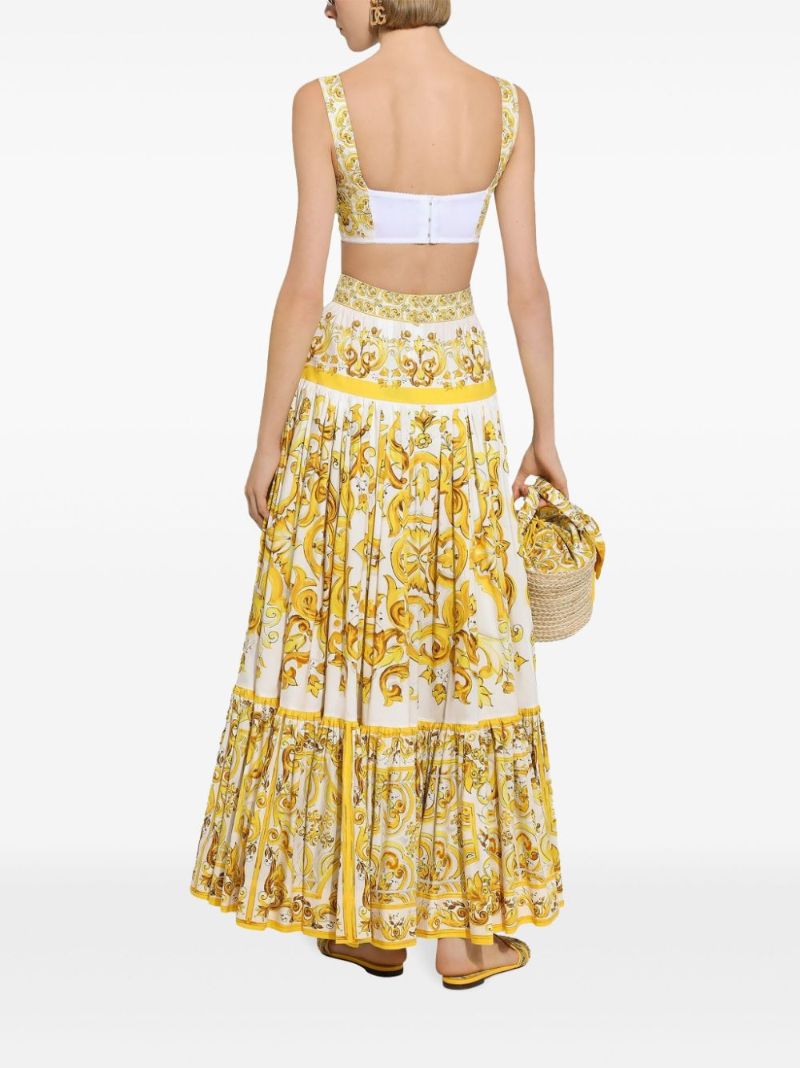 Majolica-print Maxi Skirt