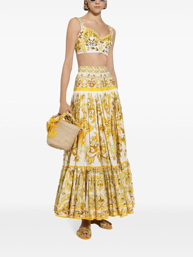 Majolica-print Maxi Skirt